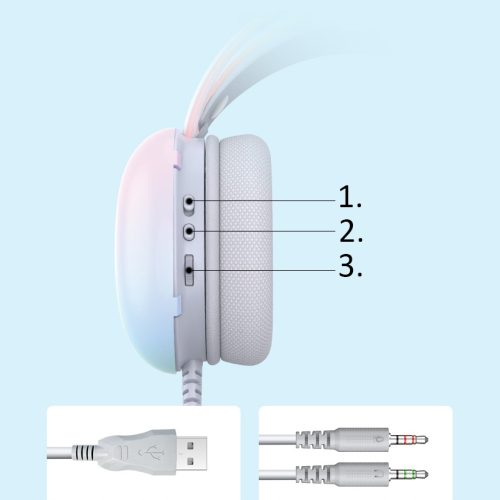 Słuchawki Przewodowe LED Gamingowe Z Mikrofonem Dla Graczy - obrazek 10