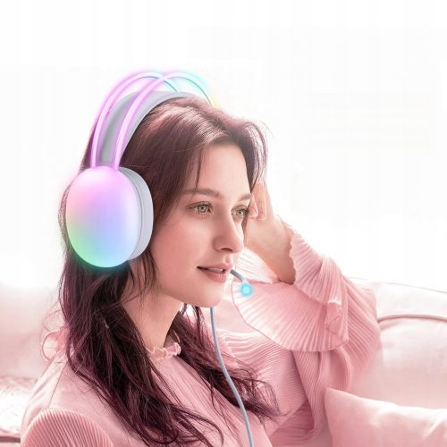 Słuchawki Przewodowe LED Gamingowe Z Mikrofonem Dla Graczy - obrazek 7