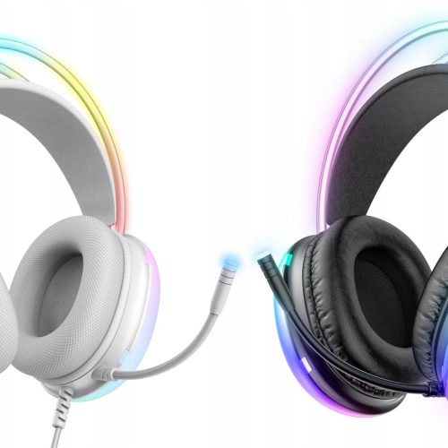 Słuchawki Przewodowe LED Gamingowe Z Mikrofonem Dla Graczy - obrazek 3