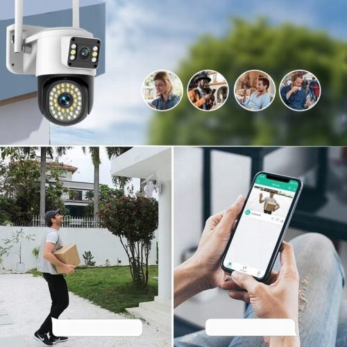 Podwójna Kamera WIFI IP SMART Zewnętrzna 2x 4MP ZOOM Aplikacja - obrazek 14