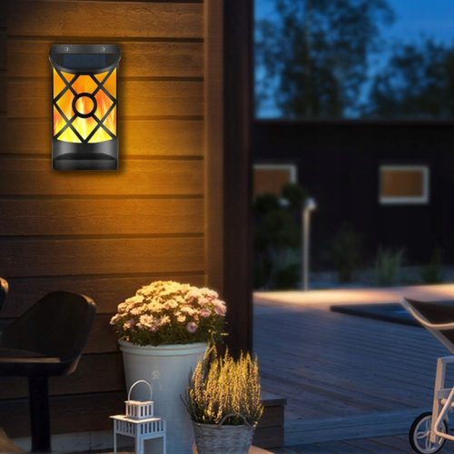 Lampa Solarna Kinkiet LED Efekt Płomienia - obrazek 9