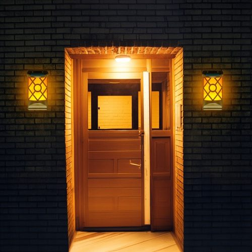 Lampa Solarna Kinkiet LED Efekt Płomienia - obrazek 6