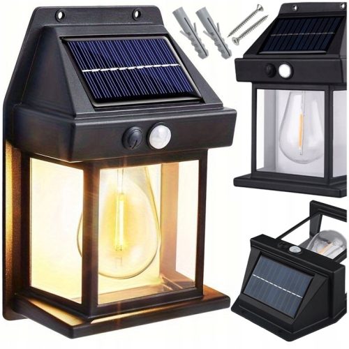 LAMPA SOLARNA KINKIET ŻARÓWKA LED ELEWACYJNA ULICZNA OGRODOWA ZEWNĘTRZNA - obrazek 1