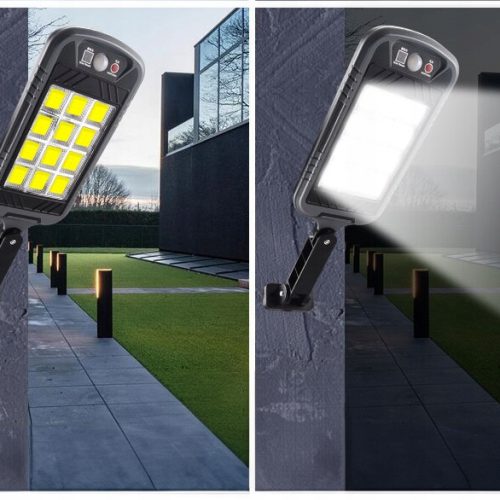 Mocna Lampa Solarna z Czujnikiem Ruchu 400W LED + Pilot - obrazek 2