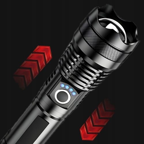 Mocna Latarka Taktyczna LED XHP90 ZOOM Survivalowa - obrazek 9