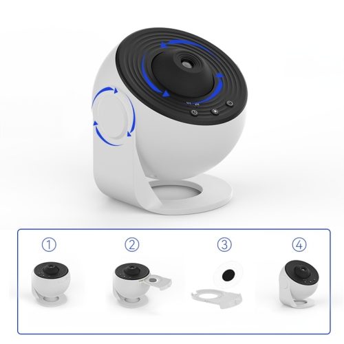 Obrotowy Projektor Gwiazd Lampka Nocna 12 Projekcji - obrazek 12