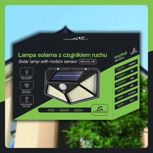 LAMPA SOLARNA 100 LED Z CZUJNIKIEM NAŚCIENNA - obrazek 7