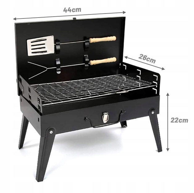 GRILL OGRODOWY WĘGLOWY SKŁADANY BBQ WALIZKA