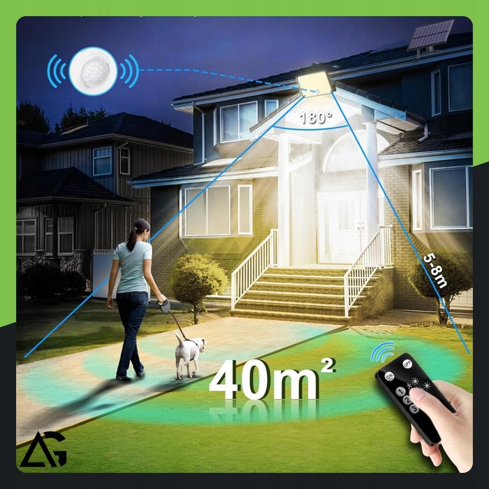 LAMPA SOLARNA LED 300W Z OSOBNYM PANELEM