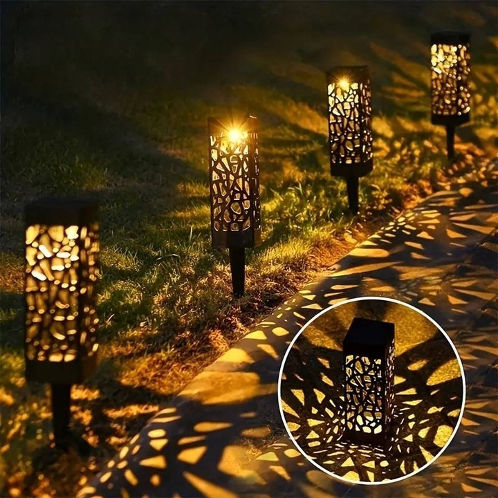 LAMPA SOLARNA AŻUROWA OGRODOWA