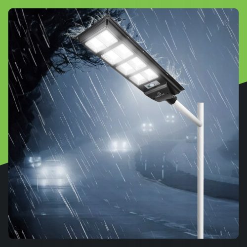 MOCNA LAMPA SOLARNA 600W LED ULICZNA Z CZUJNIKIEM RUCHU I ZMIERZCHU PILOT - obrazek 2