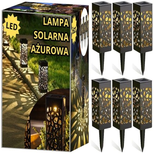 6x LAMPA SOLARNA AŻUROWA OGRODOWA - obrazek 1