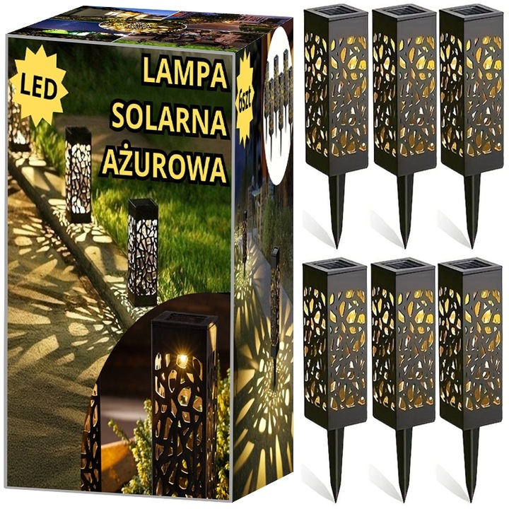 LAMPA SOLARNA AŻUROWA OGRODOWA