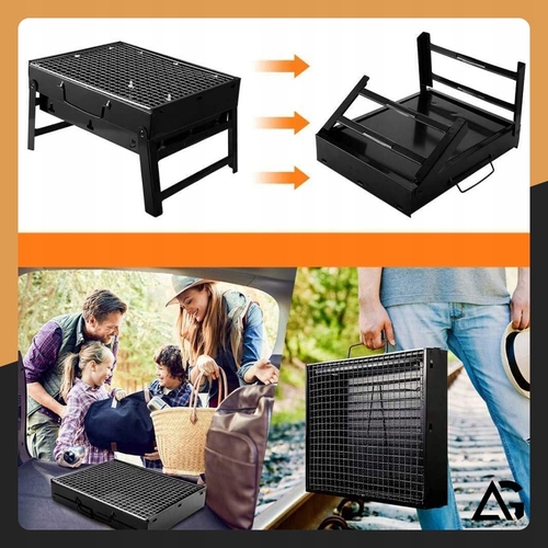 GRILL OGRODOWY WĘGLOWY SKŁADANY BBQ WALIZKA